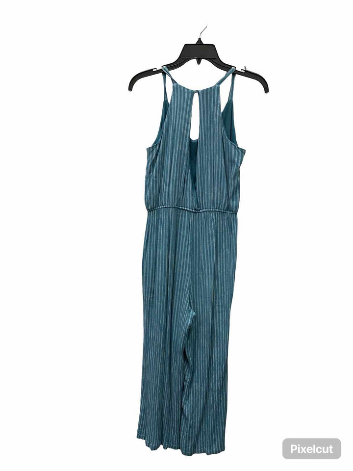 Bobeau Size XS Green White Stripe Dress