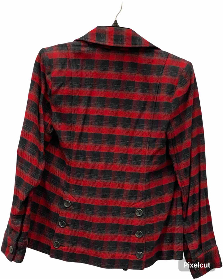 Cabi Size XS Black Red Plaid Cotton Jacket (Outdoor)