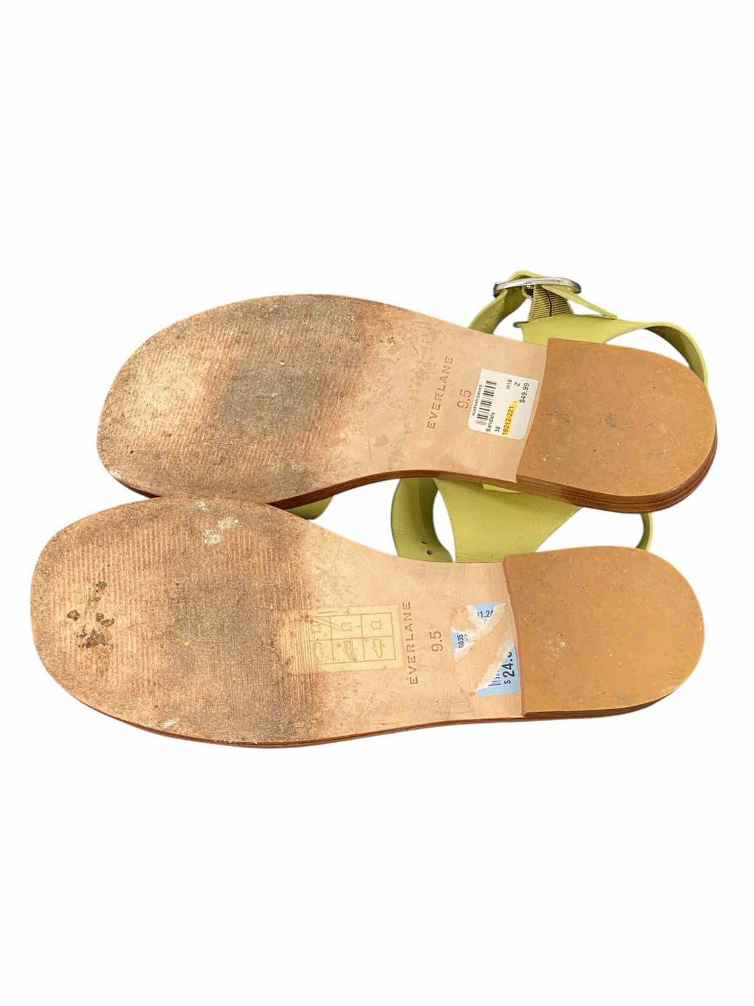 Everlane Shoe Size 9.5 Green Twin Buckle Sandals