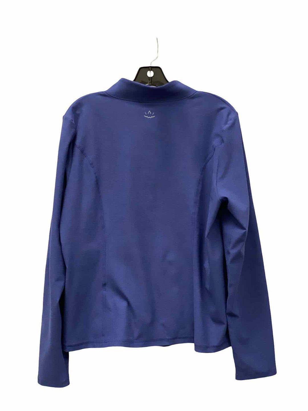 Beyond Yoga Size XL Blue On the Go Mock Neck Athletic Jacket