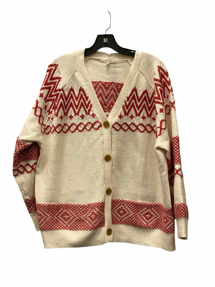 Maurices Size 2X Red White Sweater