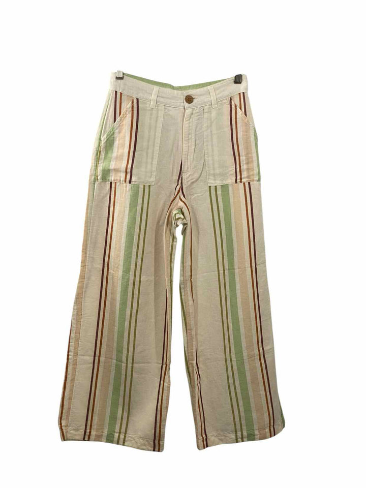Ripcurl Size XS Cream Multi Stripe Pants