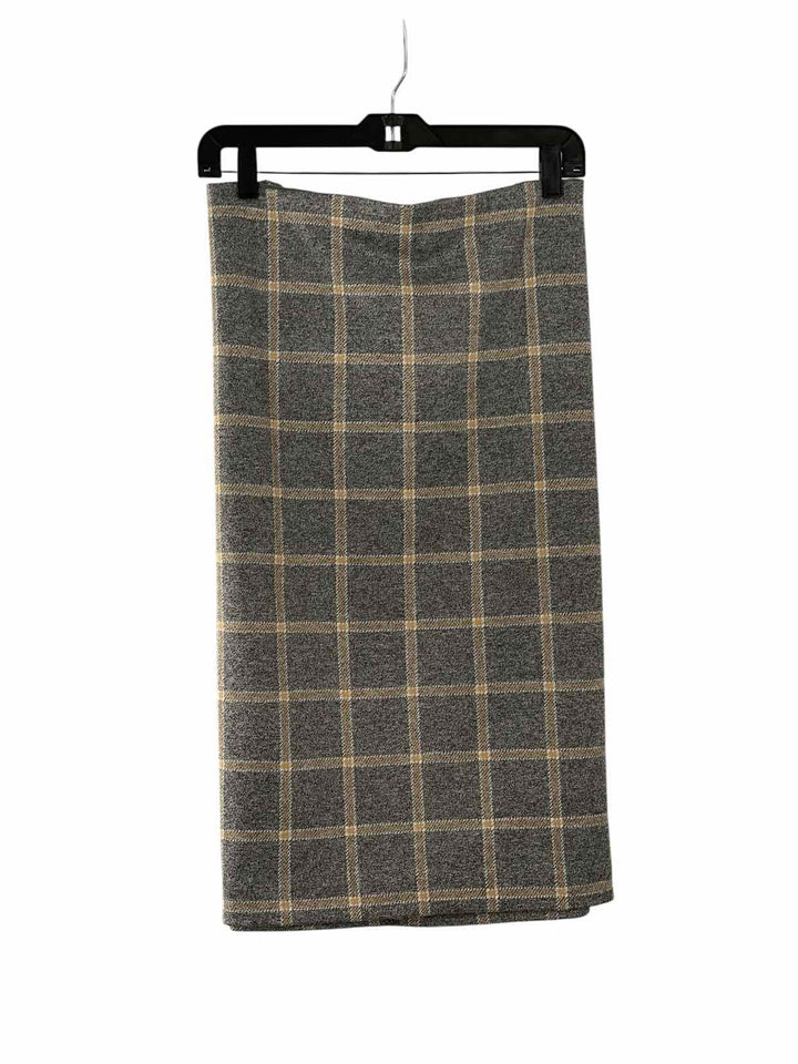 Express Size XL Gray Beige Plaid Skirt
