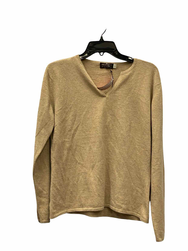 Kilkenny Size L Beige 75% Merino 25% Angora Blend Sweater