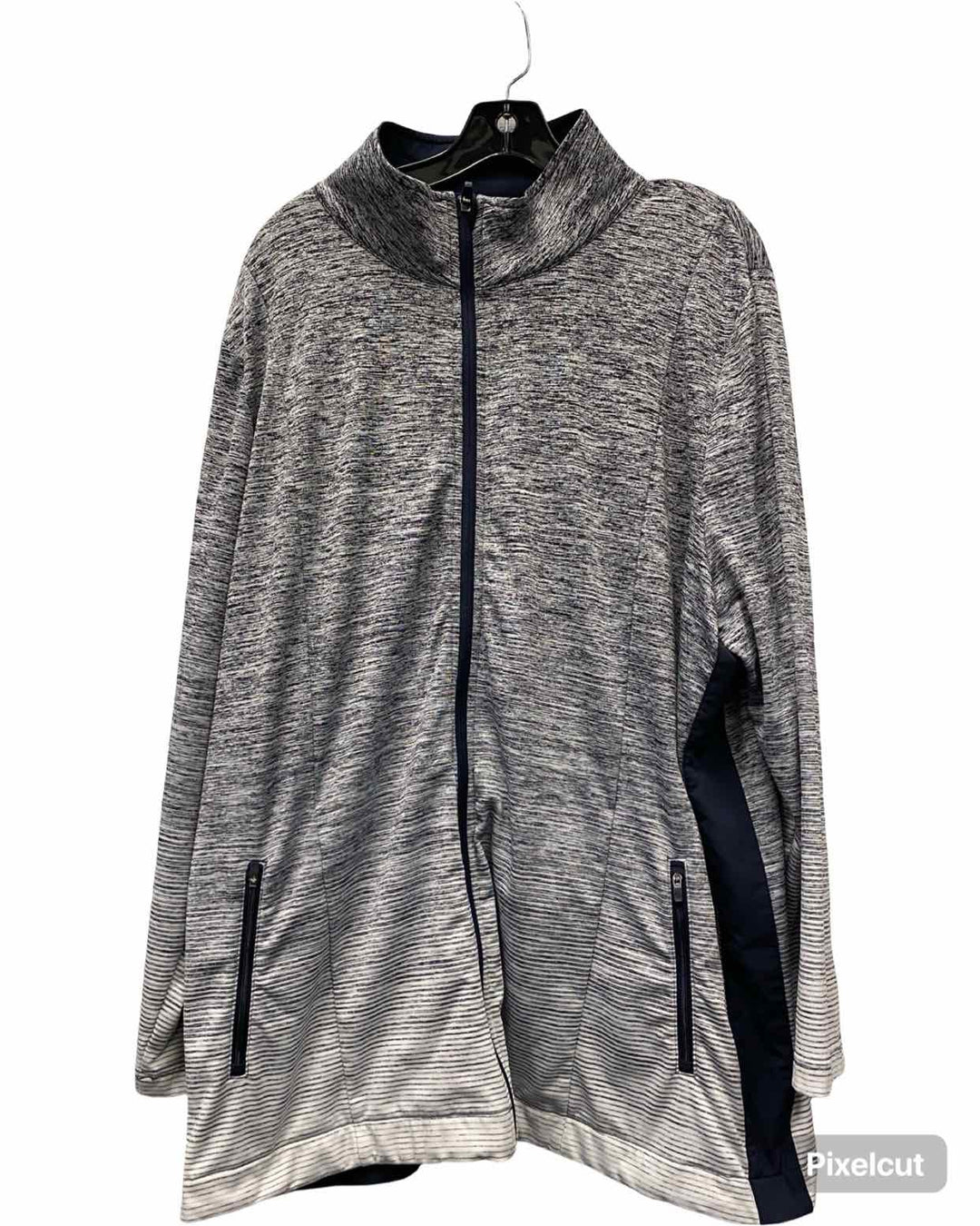 Talbots Size 3X White Blue Print Athletic Jacket