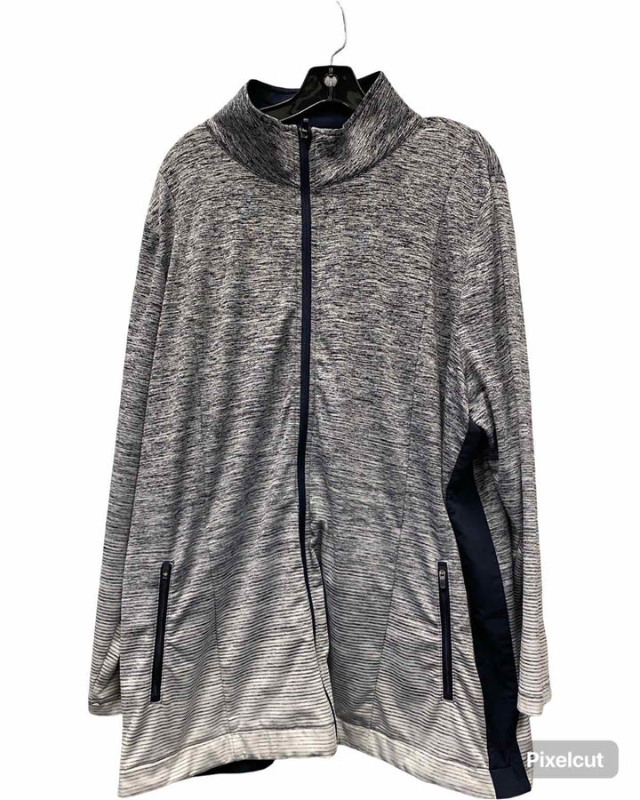 Talbots Size 3X White Blue Print Athletic Jacket