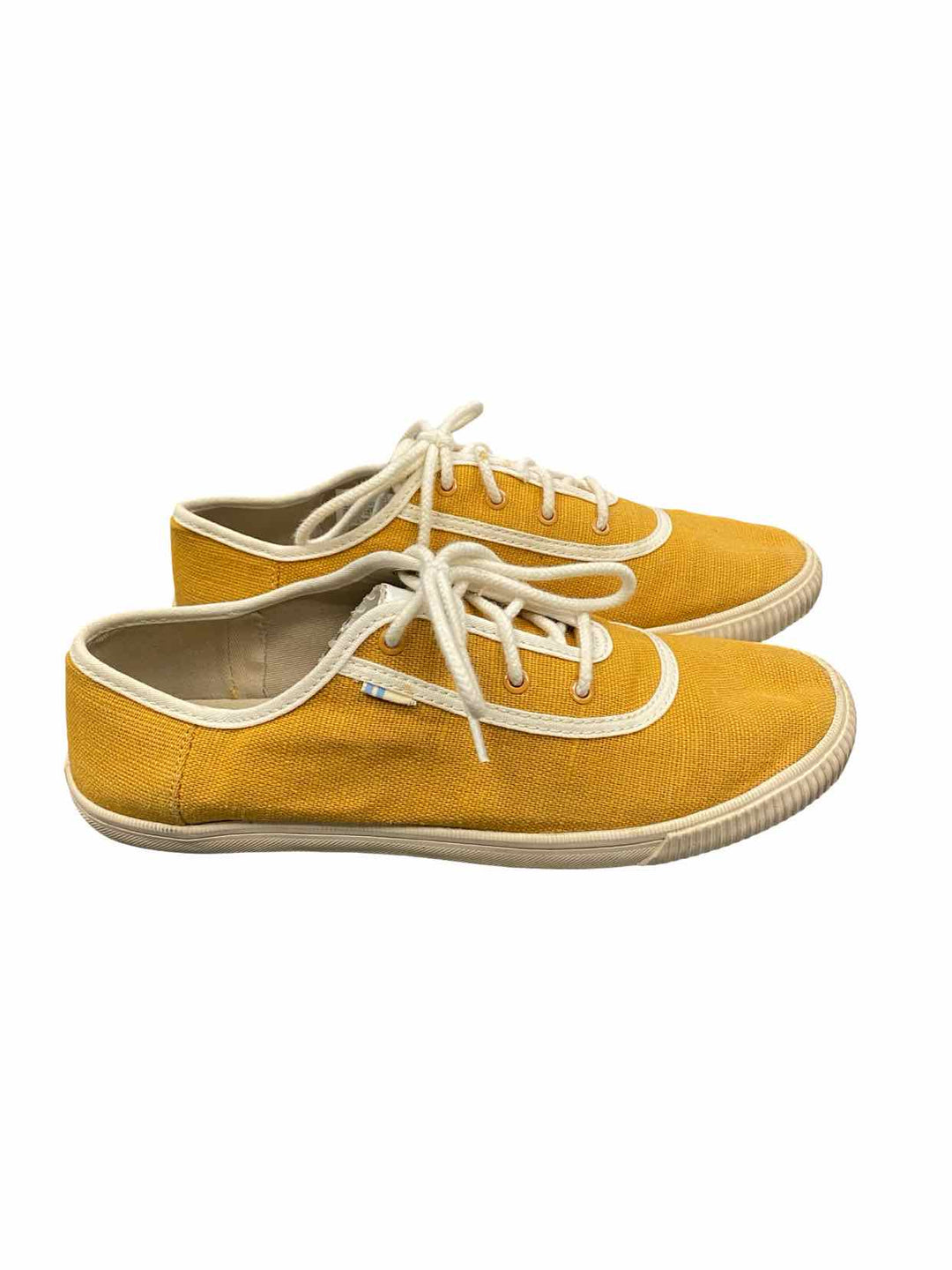 Toms Shoe Size 8 Yellow Canvas Sneakers