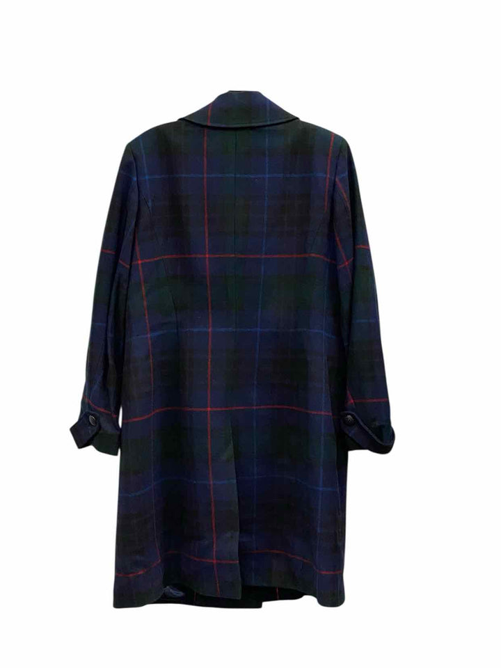 Brooks Brothers Size 12 Blue Plaid Coat(Long)