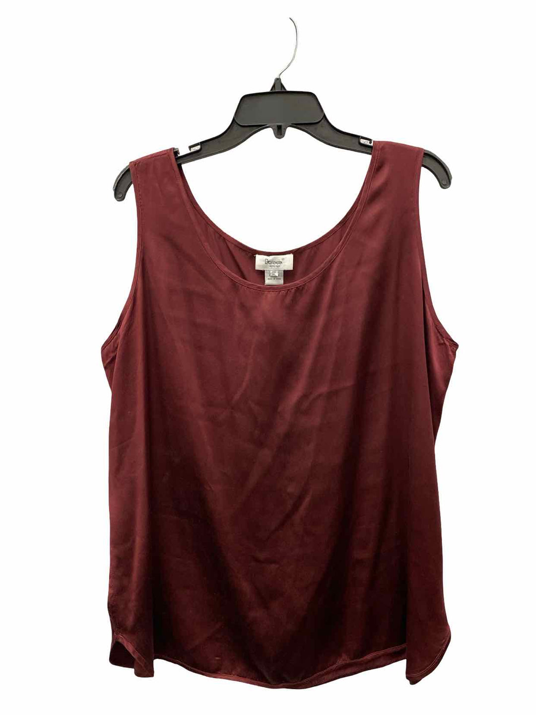 Dolma Size 1XL Plum Silk Tank Top