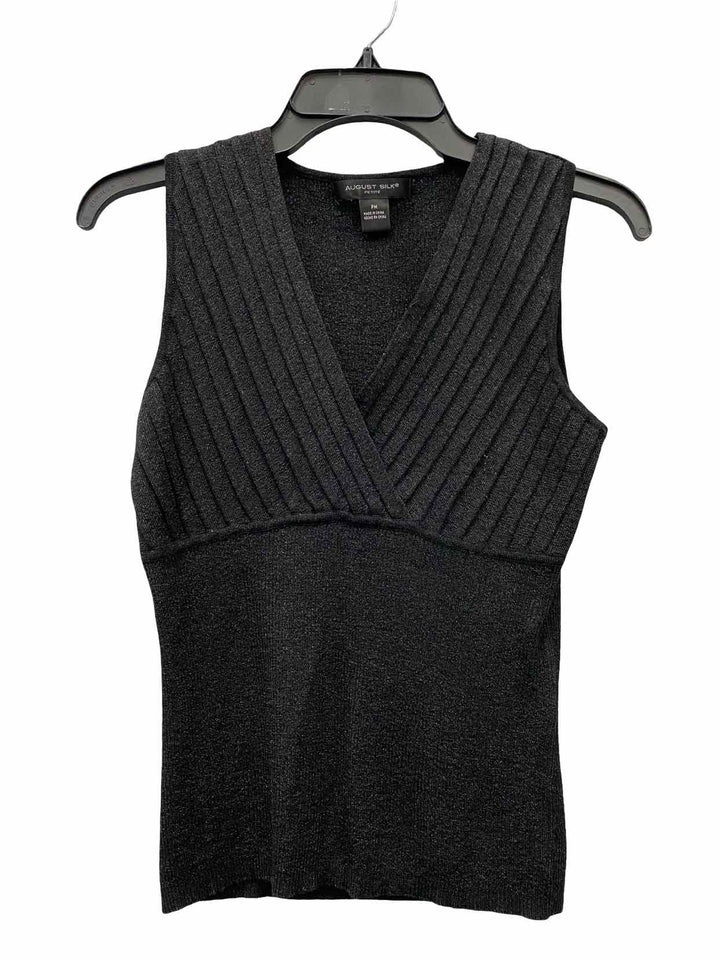 August Silk Size MP Black Metallic Tank Top