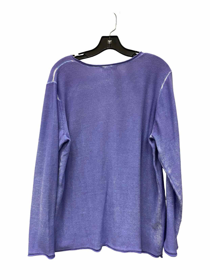 Coldwater Creek Size XL Purple White Sweater