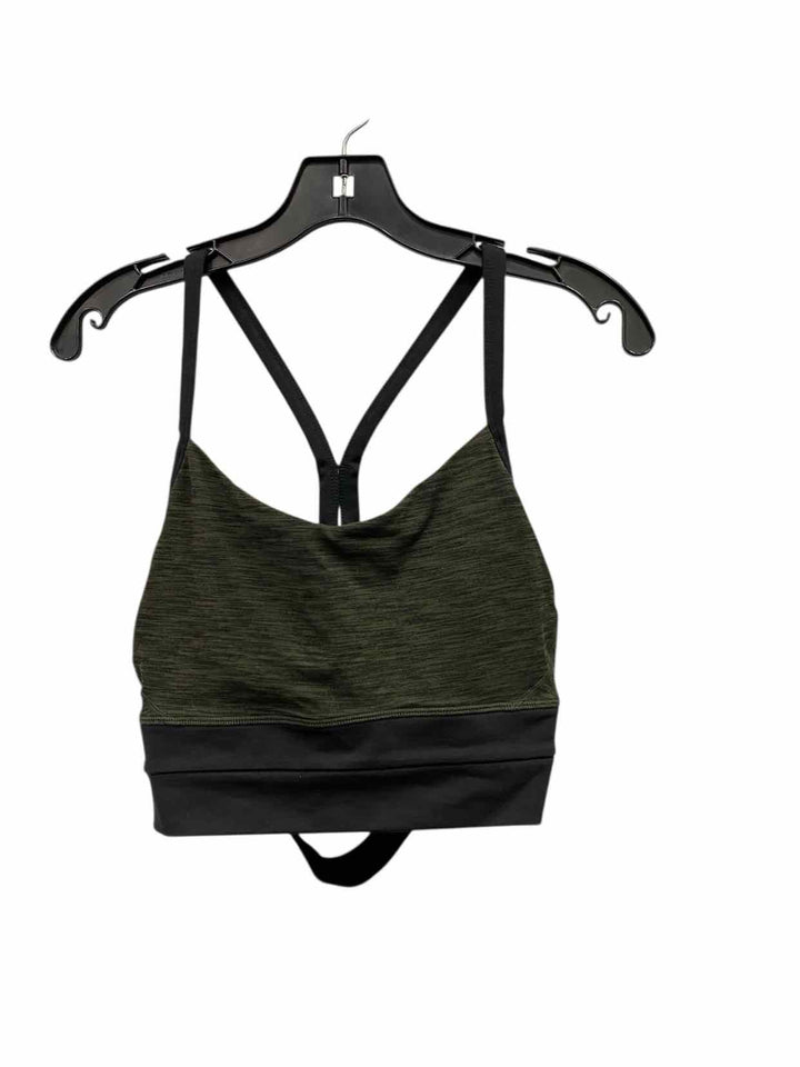 manduka Size L Green Black Athletic Bra