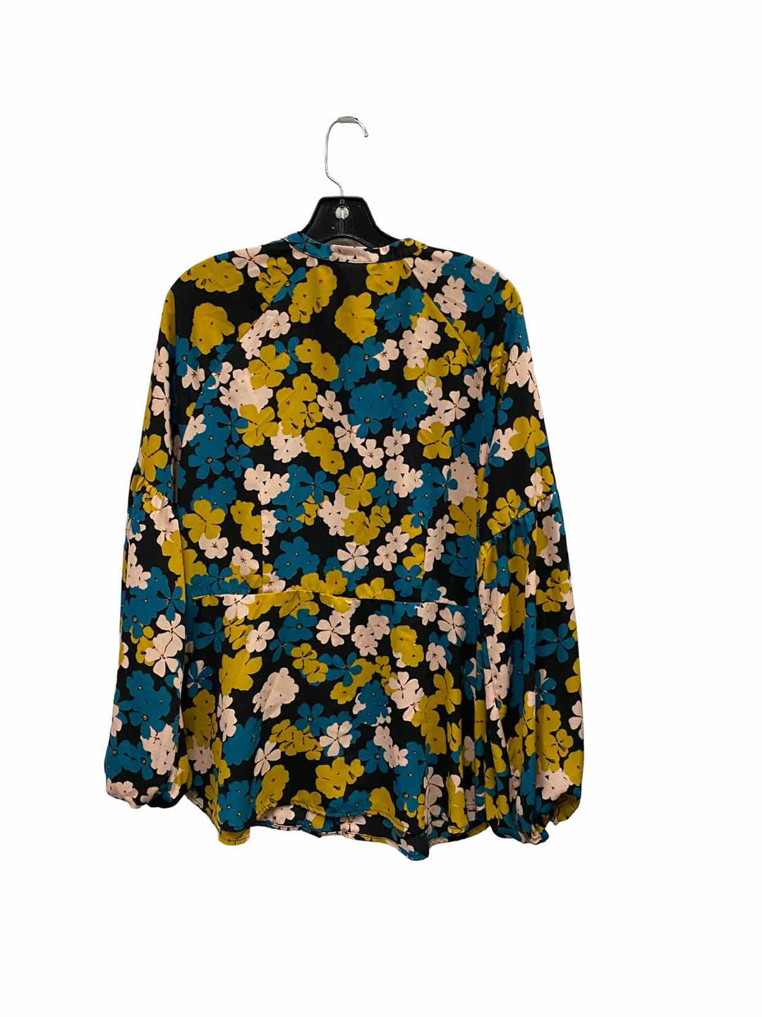 Cabi Size L Green Yellow Floral Long Sleeve Shirts