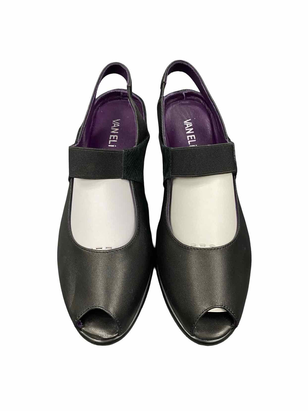 Vaneli Shoe Size 9.5 Black Purple Flats