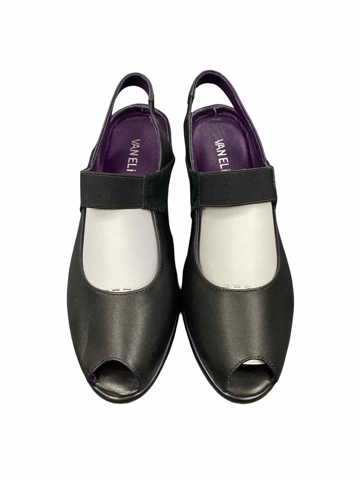 Vaneli Shoe Size 9.5 Black Purple Flats