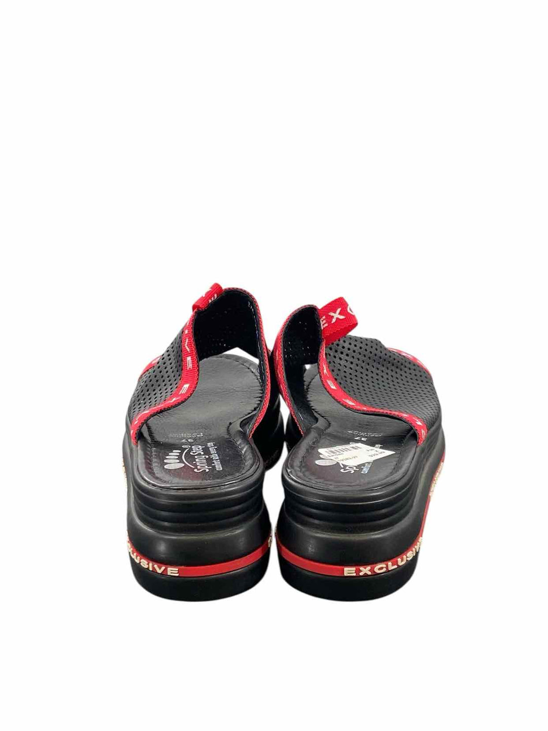 Spring Step Shoe Size 37 Black Red Sandals