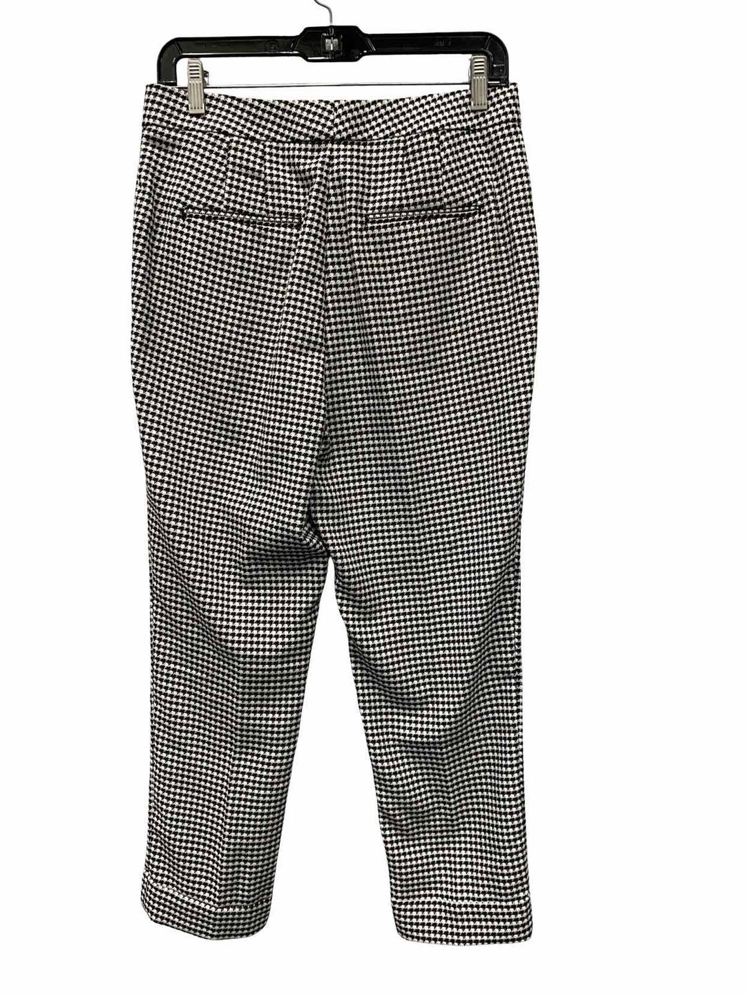 Ann Taylor Size 6P Black White Houndstooth Pants