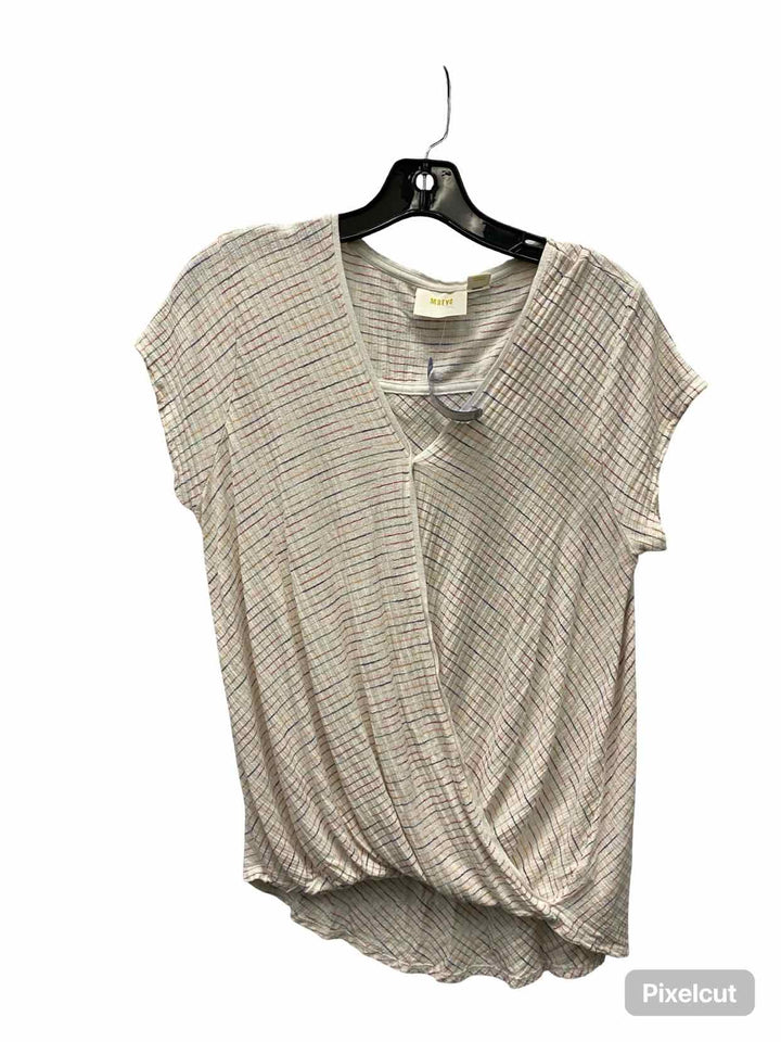 Maeve Size XL White Lines T-shirt