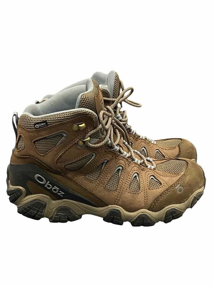 Oboz Shoe Size 10 Brown Grey Leather Hiking Sawtooth II Boots(Ankle)