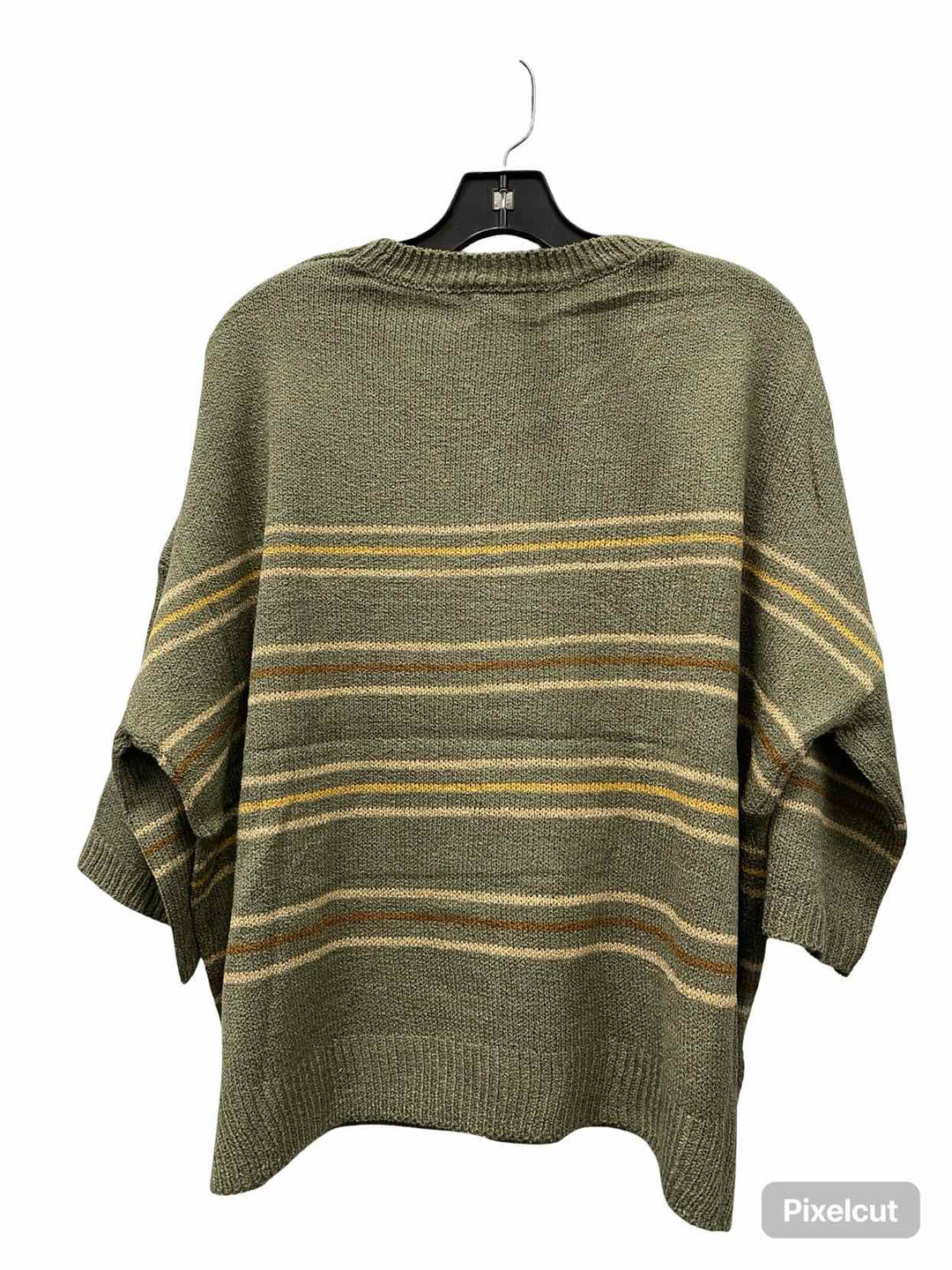 Be Cool Size M Green Stripe Sweater