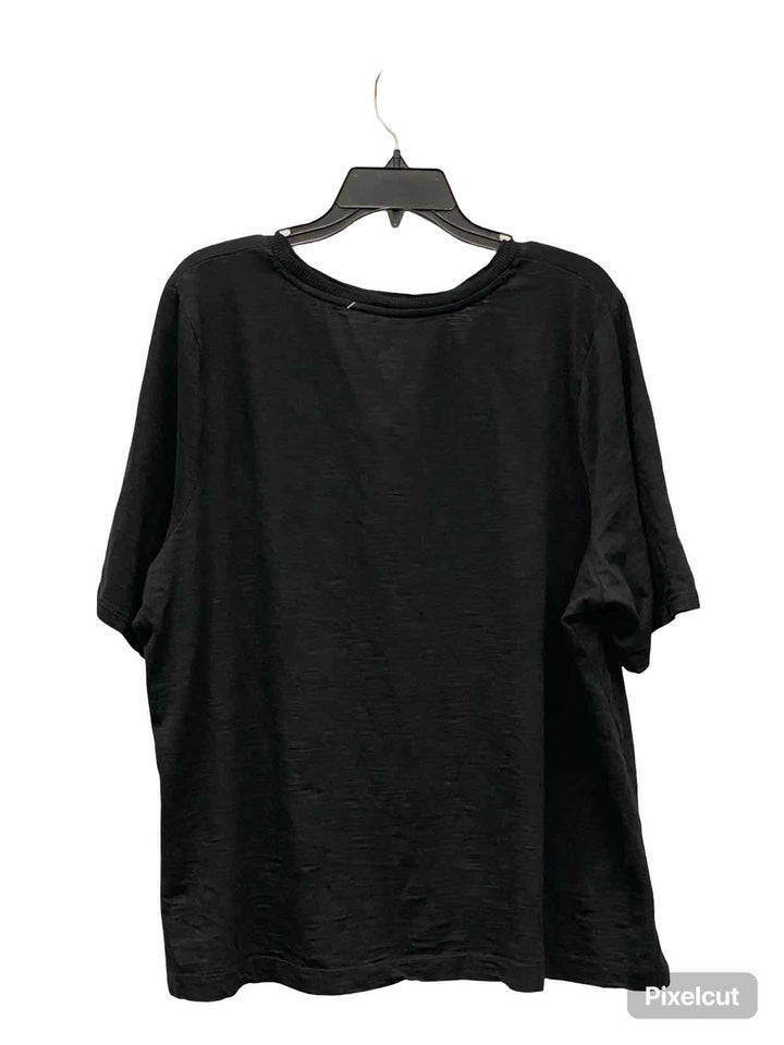 Chico's Size XXL Black Short Sleeve Shirts