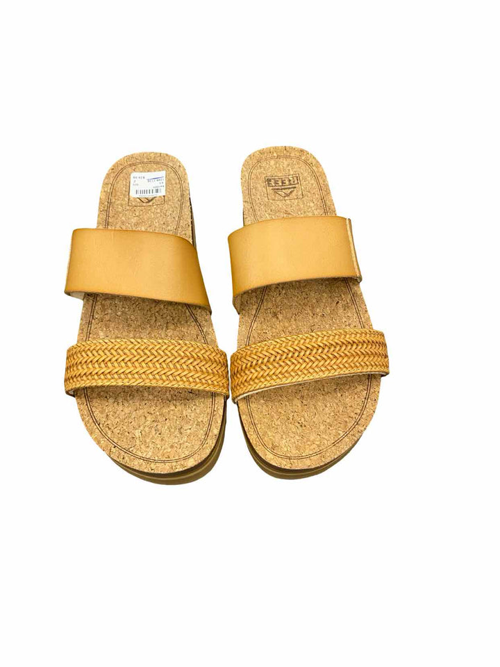 Reef Shoe Size 9.5 Brown Vegan Leather Cushion Vista Hi Arch Support Sandals