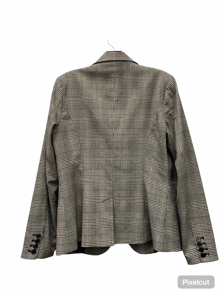 Amanda & Chelsea Size 8 Black White Plaid Blazer