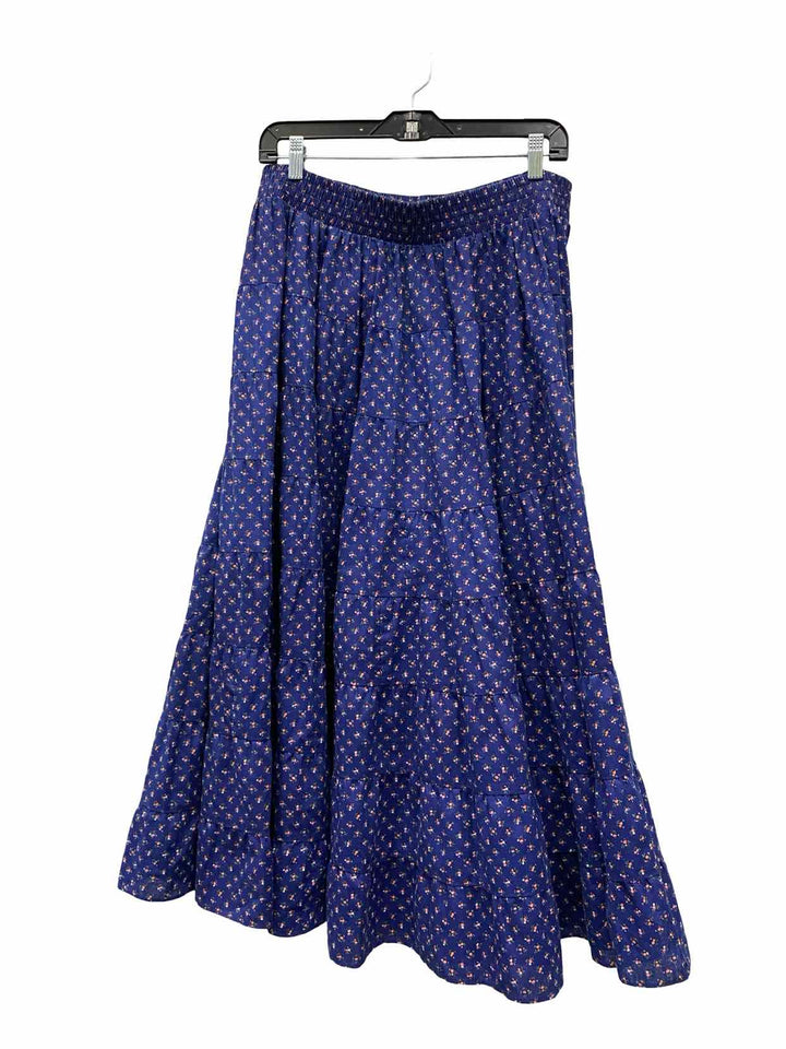 Unknown Brand Size XXL Blue Pink Floral 100% cotton Skirt