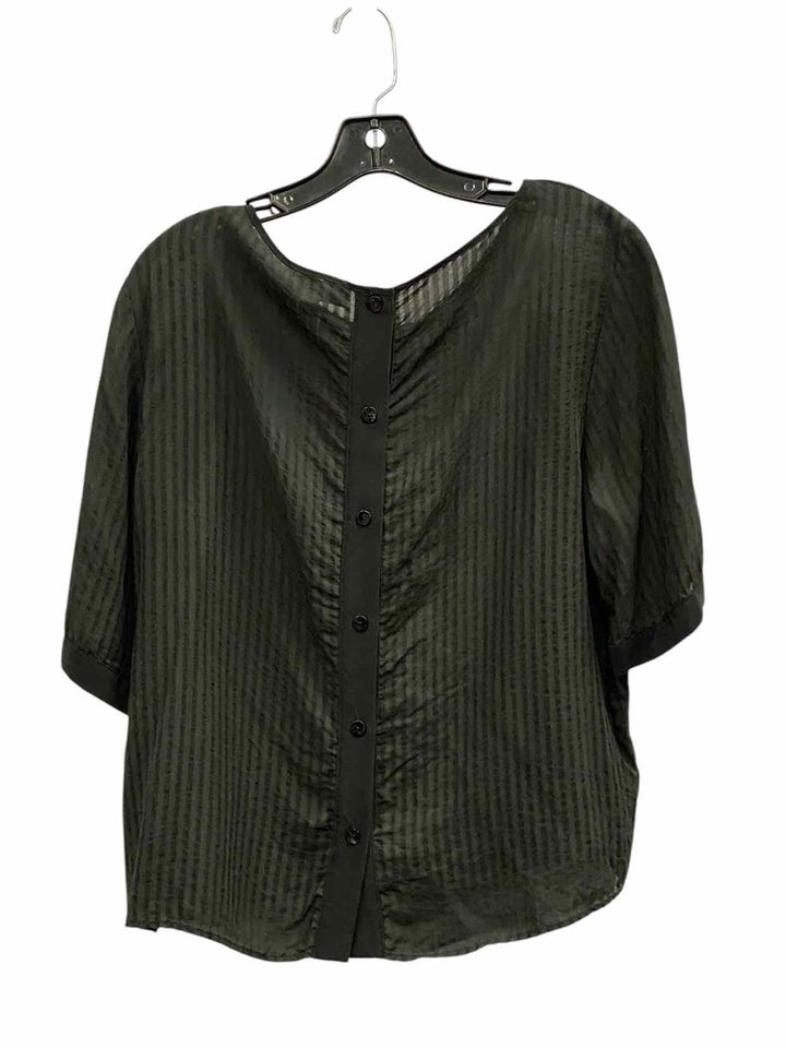 Amour Vert Size XL Black Stripe Short Sleeve Shirts