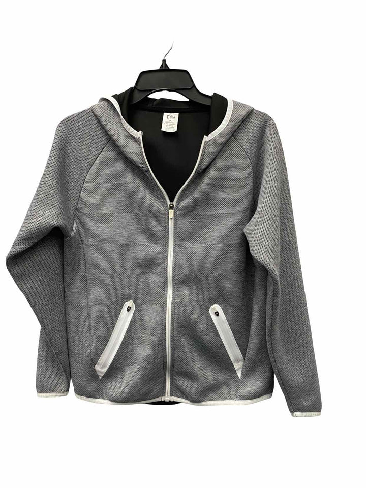 Zyia Size M Grey White Athletic Jacket
