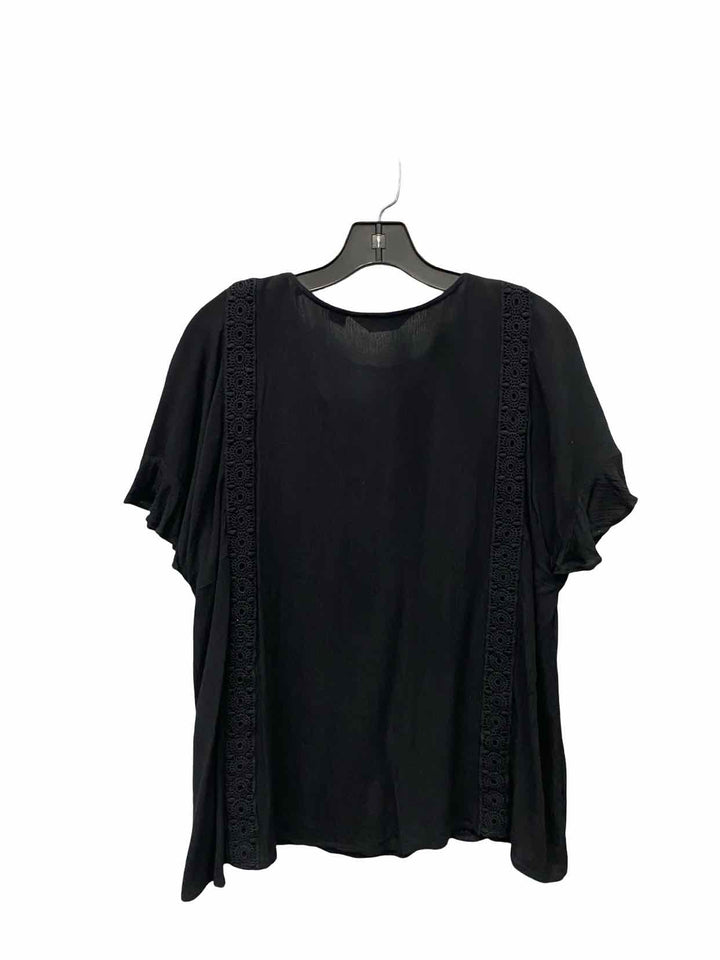 Cafe Marrakesh Size M Black Short Sleeve Shirts