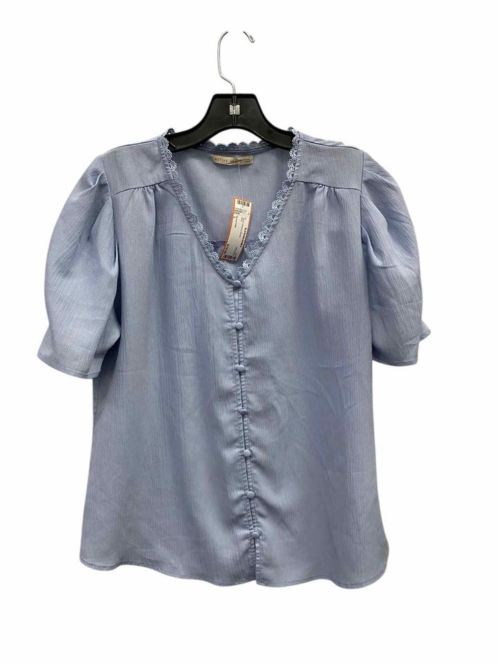 Active USA Size L Blue Short Sleeve Shirts