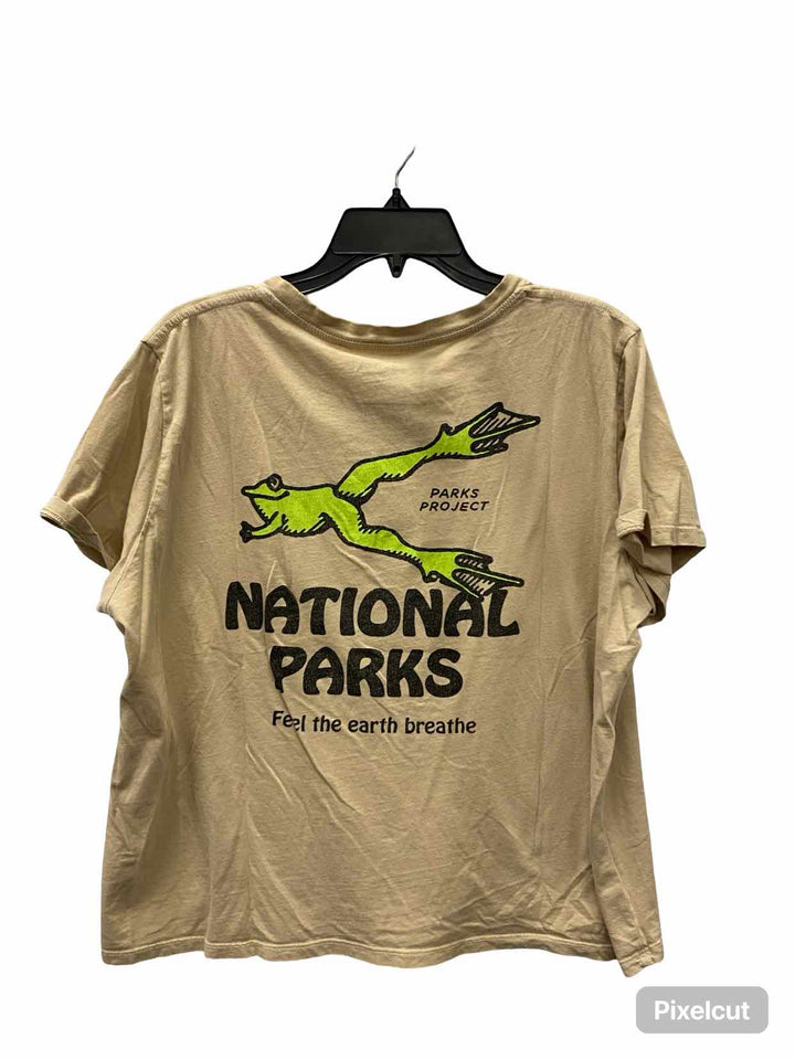 Parks Project Size XL Beige 100% 2-ply cashmere T-shirt