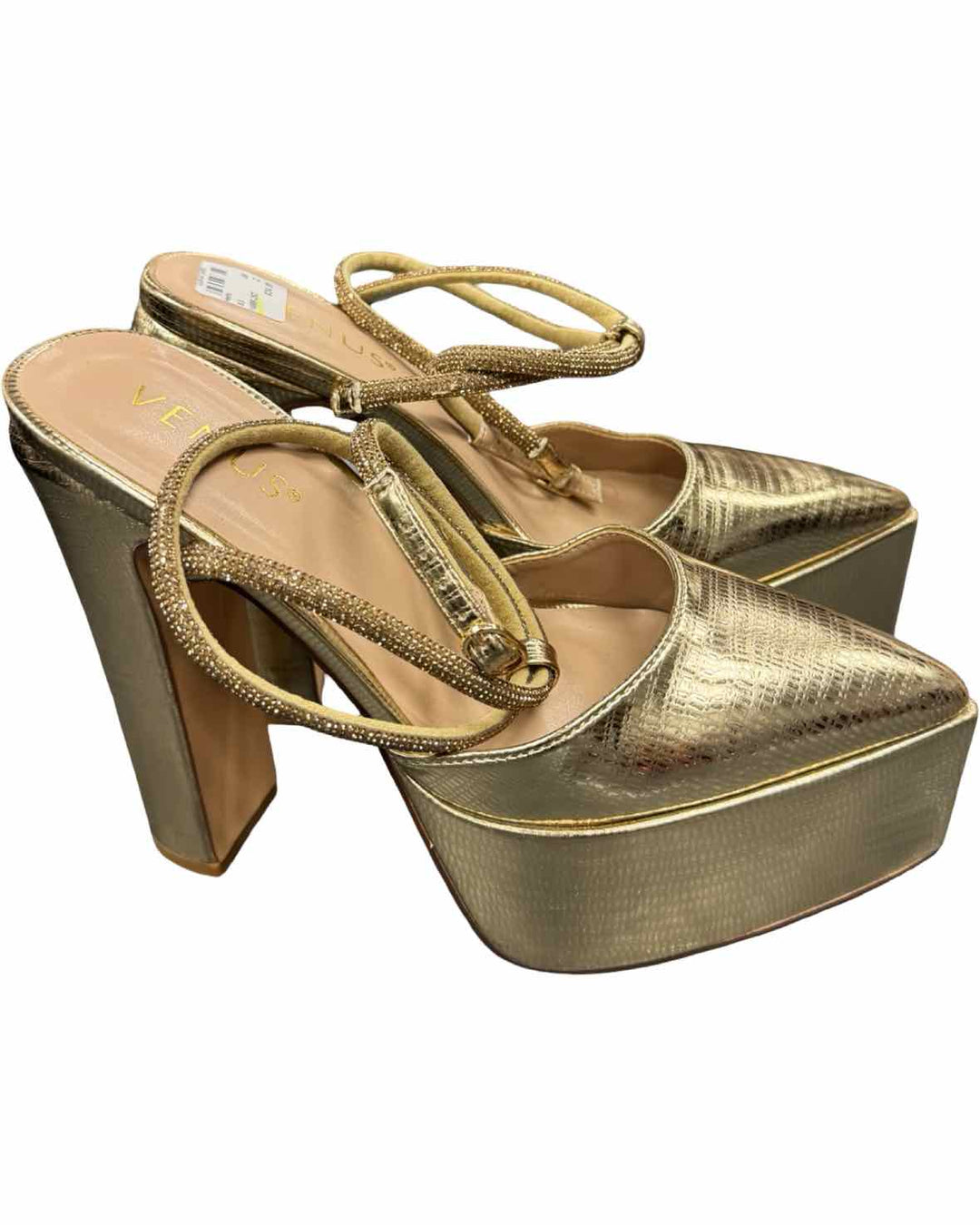 Venus Shoe Size 6.5 Gold Platform Heels