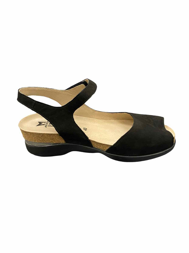 Mephisto Shoe Size 40 Black Leather NWT Orphea Sandals