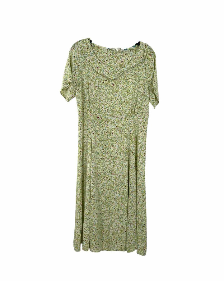 Loco Lindo Size M Green Dots Dress