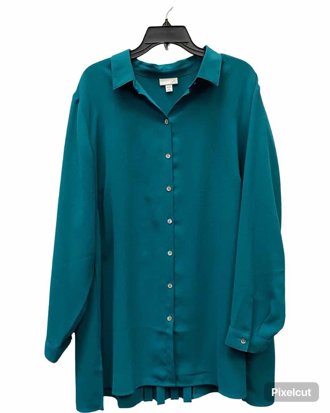 J Jill Size 2X Green Long Sleeve Shirts