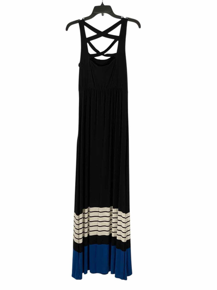 Soma Size M Black & White Blue Striped Dress
