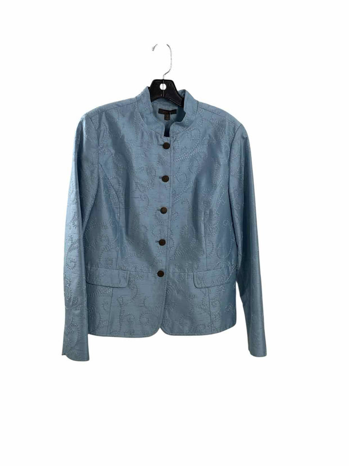 Amber Sun Size 10 Light Blue Print Jacket
