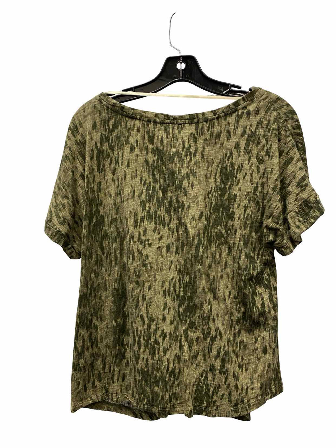 Democracy Size XL Green Print Short Sleeve Shirts
