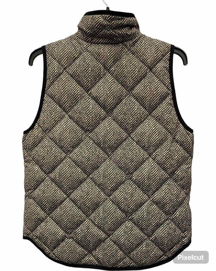 J Crew Size S Black Cream Print Vest (Outdoor)