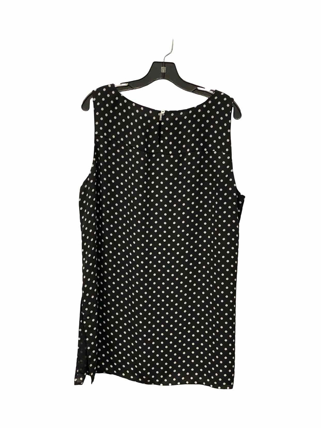 Chico's Size 3(16-18) Black White Polka Dot Tank Top