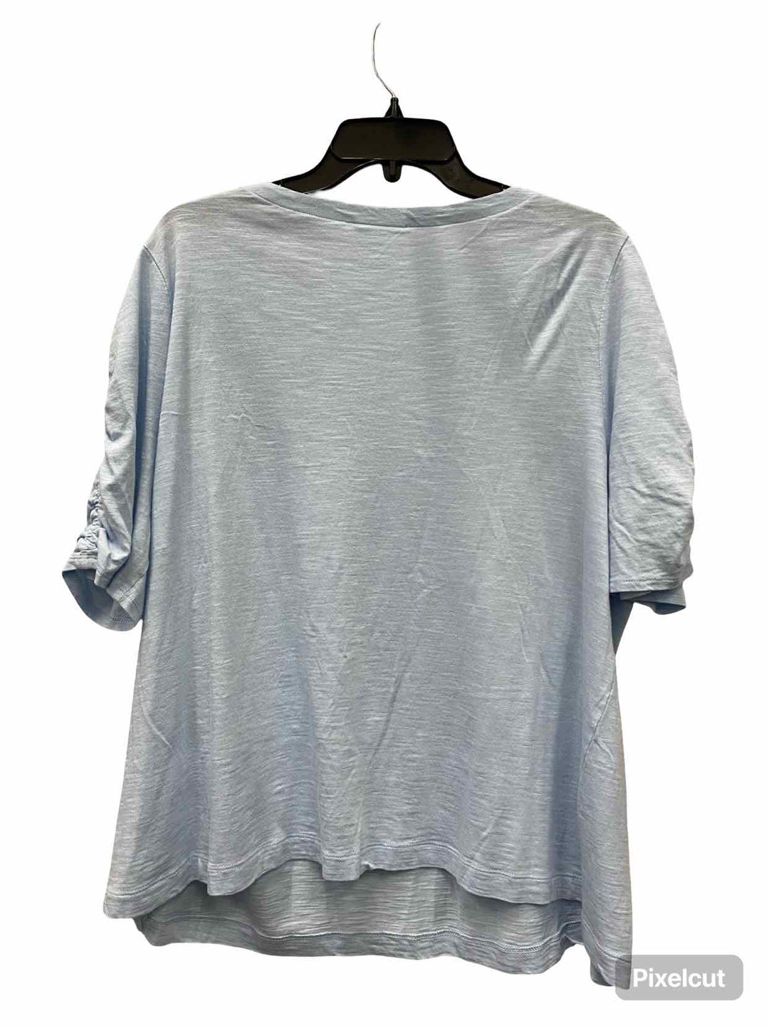 J Jill Size 2X Light Blue Short Sleeve Shirts