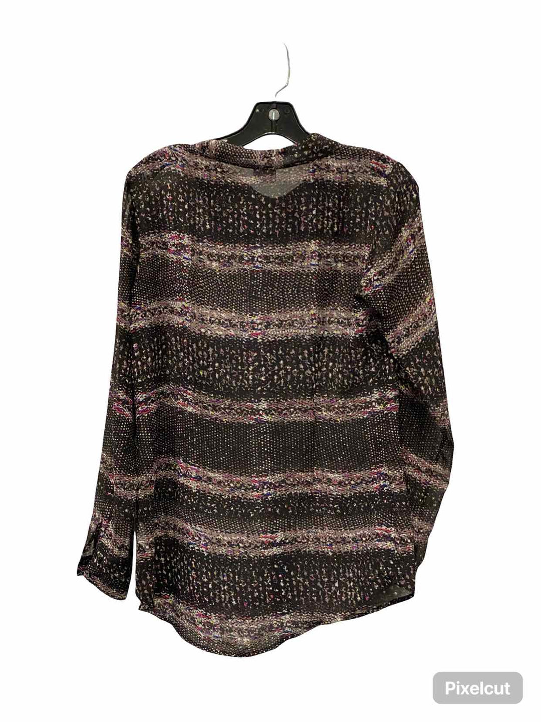 Cabi Size XS Purple Print Button Up Long Sleeve Shirts