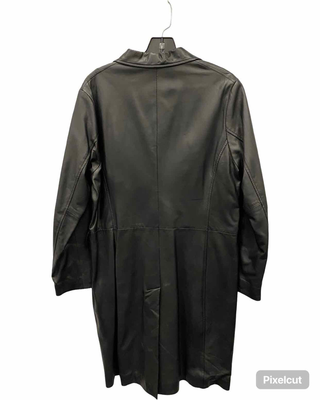 Golden Bear Size L Black Leather Coat(Long)