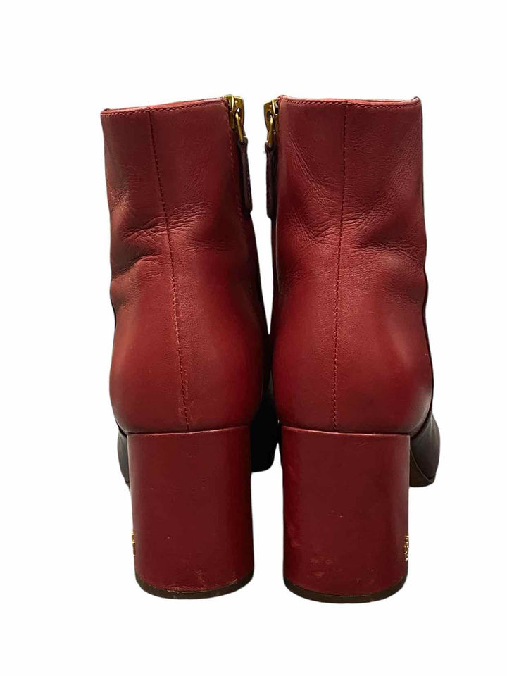 Tory Burch Shoe Size 6.5 Red Two tone Leather Heeled Boots(Ankle)