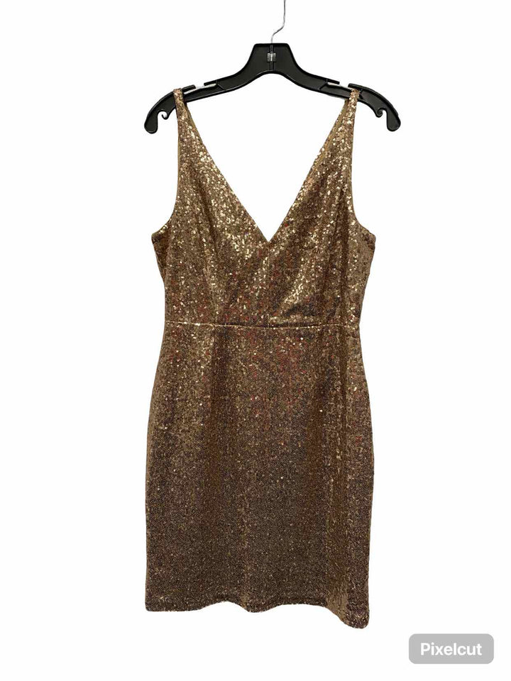 Lulus Size L Gold Sequin Dress
