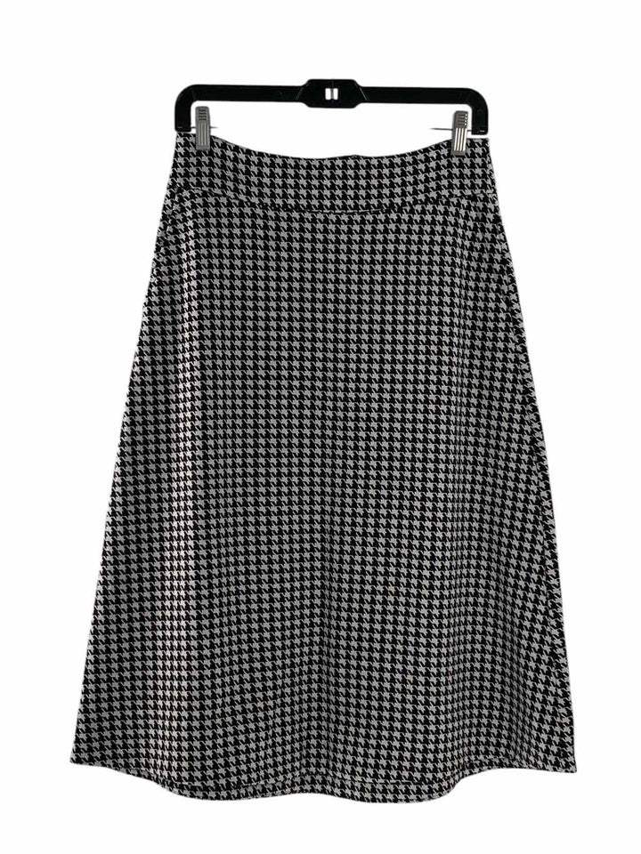 Cabi Size 4 Black White Houndstooth Skirt