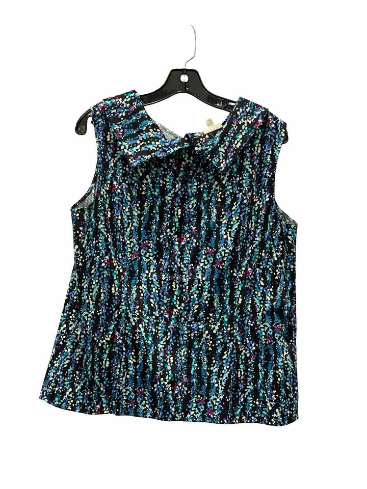 Talbots Size L Blue Print Tank Top