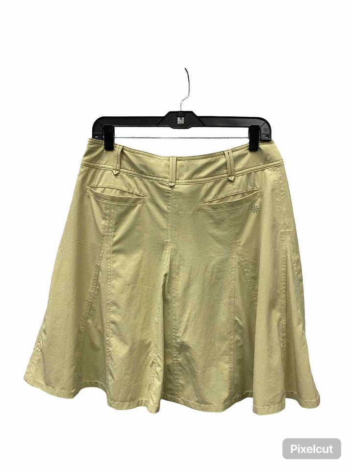 Athleta Size 8 Yellow Pleated Skirt